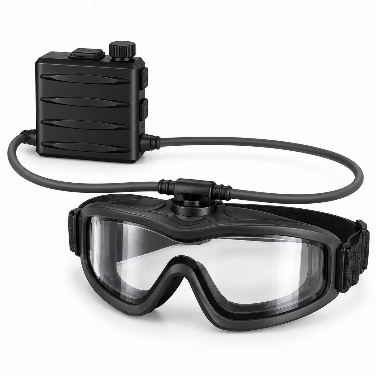 Connection example with Anti-Fog Unit and hoses, sold separately