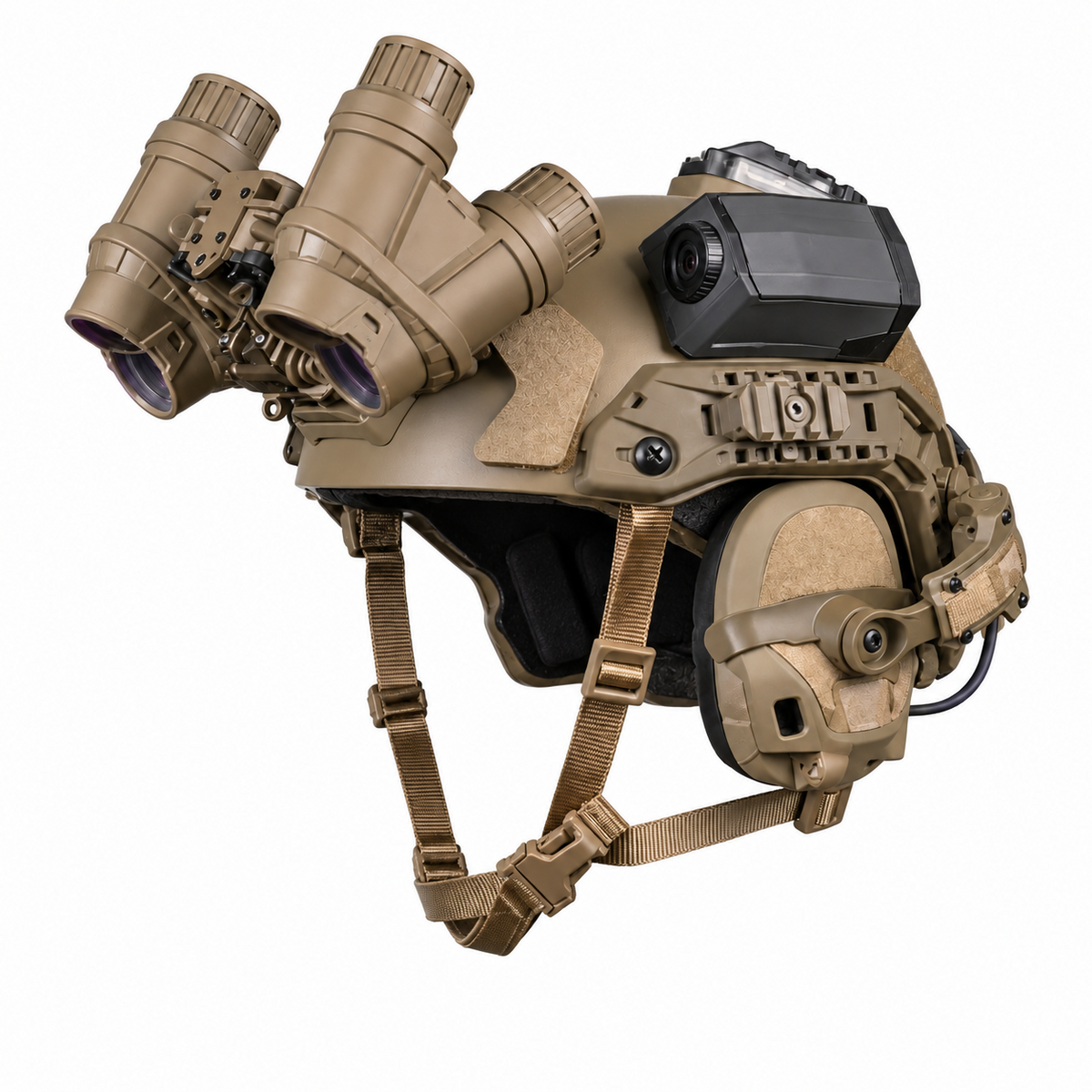 GPNVG-18 Dummy shown on a helmet in the raised position; helmet not included
