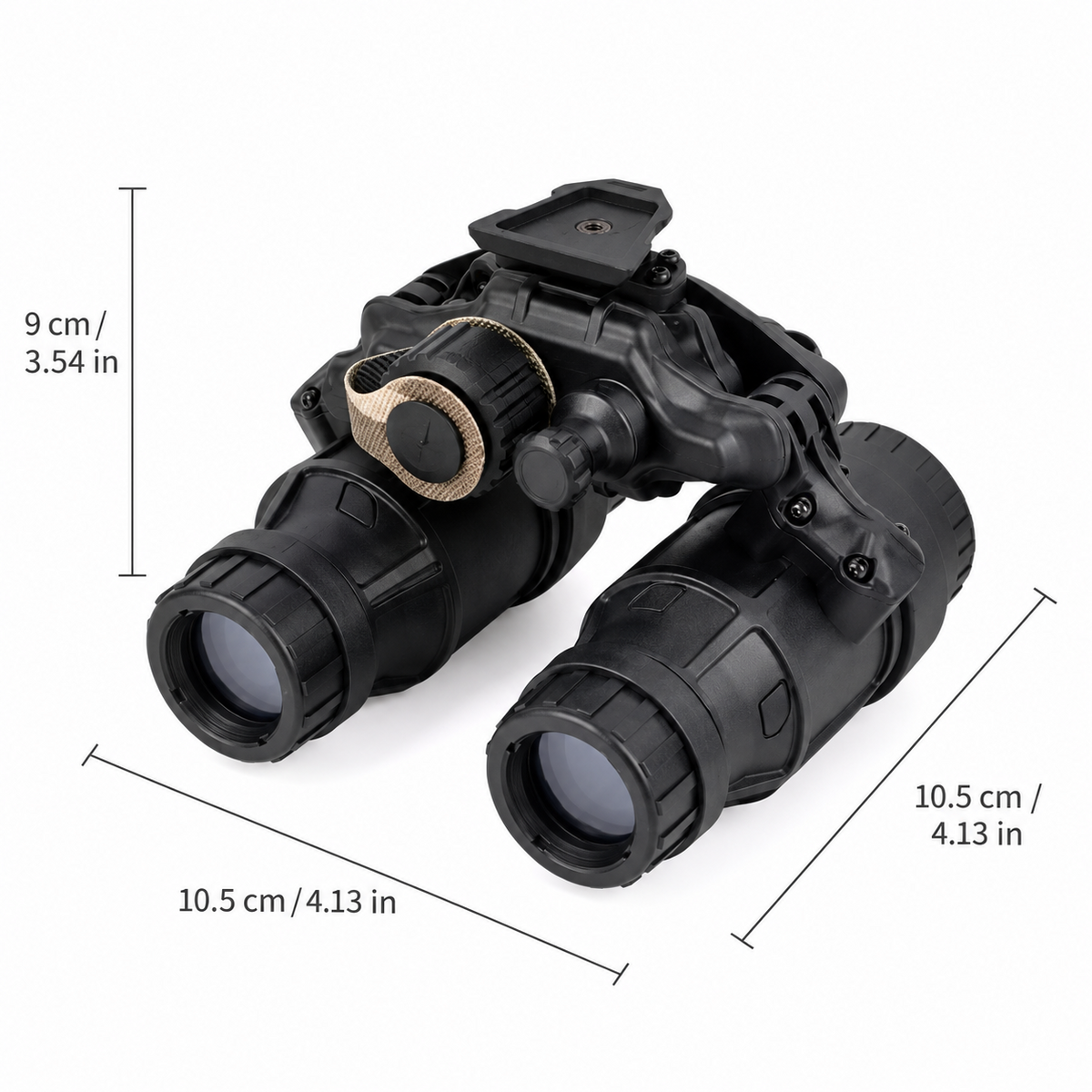 PVS-31 Dummy dimensions: approximately 10.5 x 10.5 x 9 cm / 4.13 x 4.13 x 3.54 in